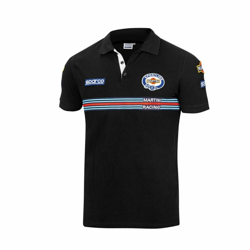 Polo a Maniche Corte Uomo Sparco Martini Racing Nero Polo a Maniche Corte Uomo Sparco Martini Racing Nero
