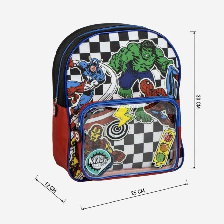Zaino Scuola The Avengers Nero 25 x 31 x 12 cm
