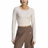 Maglia a maniche lunghe da donna Adidas Studio Lilla