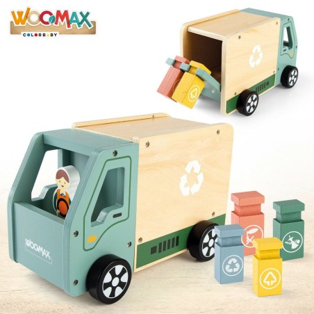Camion della Spazzatura Woomax Giocattolo 8 Pezzi 24 x 15 x 13,5 cm (4 Unità)