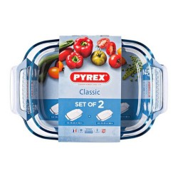 Set di Teglie da Forno Pyrex Classic Trasparente Vetro