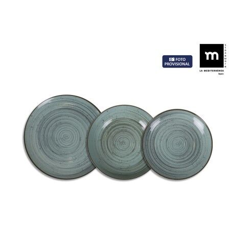 Set di Stoviglie La Mediterránea Miño Turchese 12 Pezzi