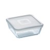 Porta Pranzo Quadrato con Coperchio Pyrex Cook&freeze Trasparente Vetro Silicone 850 ml 15 x 15 x 6 cm (6 Unità)