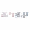 Set di Indumenti DKD Home Decor Azzurro Rosa 0-6 Mesi Stelle (7 Pezzi) (2 Unità)
