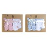 Set di Indumenti DKD Home Decor Azzurro Rosa 0-6 Mesi Stelle (7 Pezzi) (2 Unità)