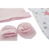 Set di Indumenti DKD Home Decor Azzurro Rosa 0-6 Mesi Stelle (7 Pezzi) (2 Unità)