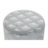 Poggiapiedi DKD Home Decor Azzurro Poliestere Metallo Dorato (35 x 35 x 43 cm)