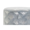 Poggiapiedi DKD Home Decor Azzurro Poliestere Metallo Dorato (35 x 35 x 43 cm)