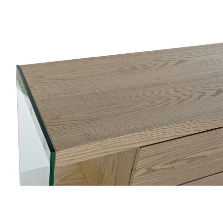Credenza DKD Home Decor   Trasparente Marrone Chiaro Cristallo Legno MDF 160 x 45 x 80 cm
