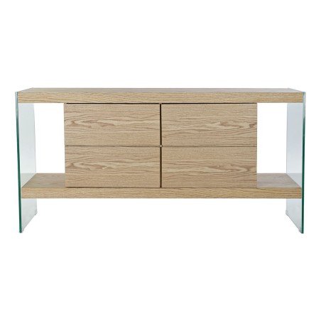 Credenza DKD Home Decor   Trasparente Marrone Chiaro Cristallo Legno MDF 160 x 45 x 80 cm