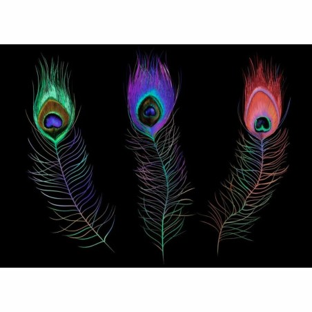 Vassoio DKD Home Decor 8424001892549 48 x 38 x 7 cm Nero Multicolore PVC