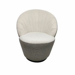 Poltrona DKD Home Decor Bianco Nero Dorato 69 x 66 x 85 cm