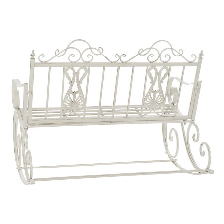 Sedia a Dondolo DKD Home Decor Metallo Alluminio Bianco (118 x 90 x 92 cm)
