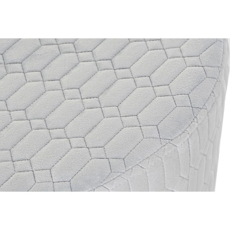 Poggiapiedi DKD Home Decor Poliestere Blu cielo Spugna Legno MDF (55 x 55 x 35 cm)