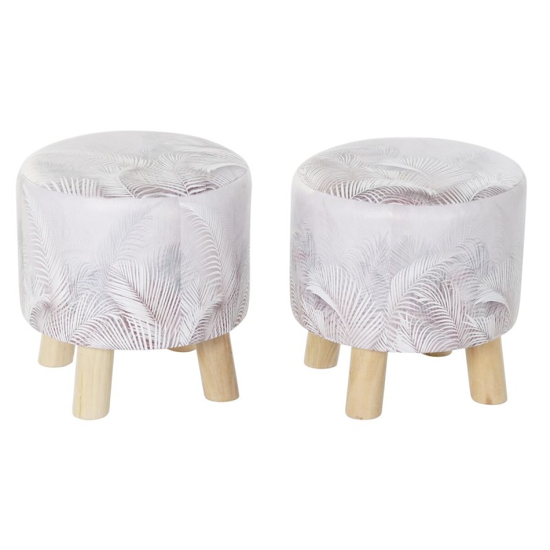 Poggiapiedi DKD Home Decor Grigio PU Pino Tropicale (30 x 30 x 30 cm) (2 Unità) (30 x 30 x 32 cm) Poggiapiedi DKD Home Decor Grigio PU Pino Tropicale (30 x 30 x 30 cm) (2 Unità) (30 x 30 x 32 cm)