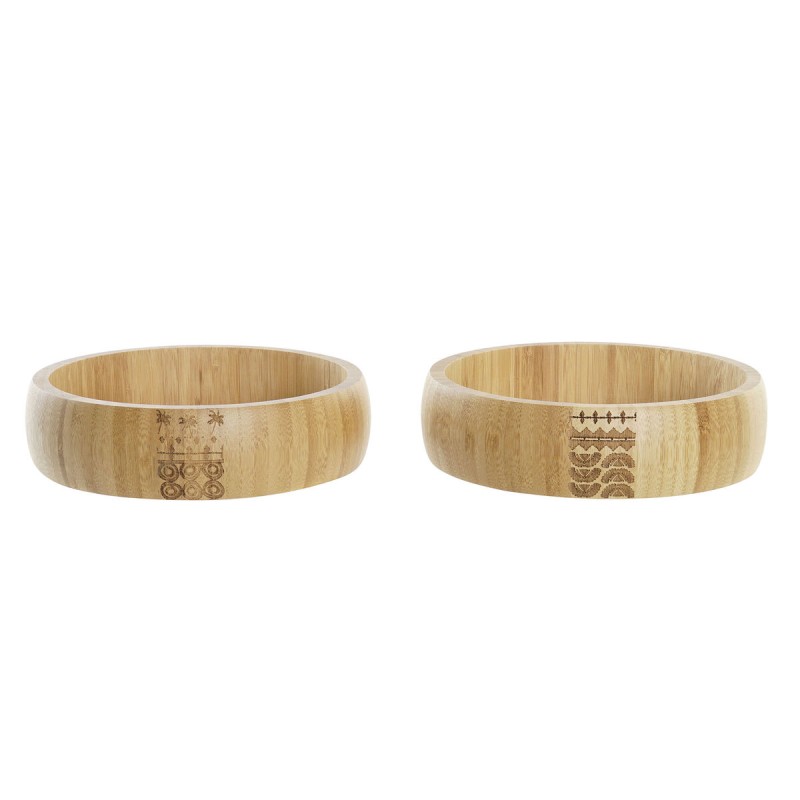 Insalatiera DKD Home Decor Naturale Bambù 20 x 20 x 5 cm Insalatiera DKD Home Decor Naturale Bambù 20 x 20 x 5 cm