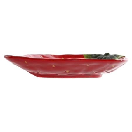 Piatto Home ESPRIT Rosso Gres 23,5 x 18 x 4,5 cm