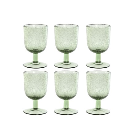 Set di Bicchieri Home ESPRIT Verde Cristallo 300 ml 8 x 8 x 14 cm (6 Unità)