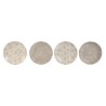 Set di piatti Home ESPRIT Marrone Beige Porcellana 19 x 19 x 2 cm