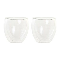 Set di Bicchieri DKD Home Decor Trasparente Cristallo Vetro Borosilicato 100 ml 2 Pezzi