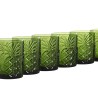 Set di Bicchieri Home ESPRIT Verde Cristallo Con rilievo 300 ml (6 Unità)
