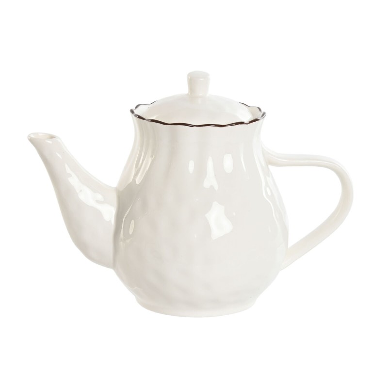 Teiera Home ESPRIT Bianco Marrone Porcellana 1 L Teiera Home ESPRIT Bianco Marrone Porcellana 1 L