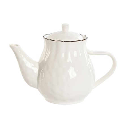 Teiera Home ESPRIT Bianco Marrone Porcellana 1 L