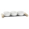 Vassoio per aperitivi DKD Home Decor Bianco Nero Gres Lavagna 33 x 10 x 5,8 cm