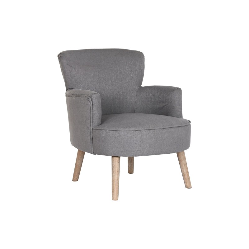 Poltrona DKD Home Decor Abete Poliestere Grigio scuro (66 x 70 x 88 cm) Poltrona DKD Home Decor Abete Poliestere Grigio scuro (66 x 70 x 88 cm)