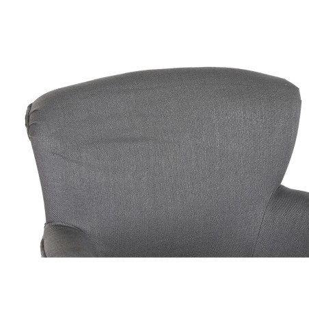 Poltrona DKD Home Decor Abete Poliestere Grigio scuro (66 x 70 x 88 cm)