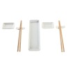 Set per Sushi DKD Home Decor 24 x 7 x 2 cm Naturale Bianco Gres Orientale