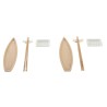 Set per Sushi DKD Home Decor 8 x 5 x 2 cm Ceramica Naturale Bianco Orientale