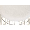 Poggiapiedi DKD Home Decor Beige Dorato Metallo Poliestere Bianco Moderno (38 x 38 x 44 cm) (35 x 35 x 40 cm)