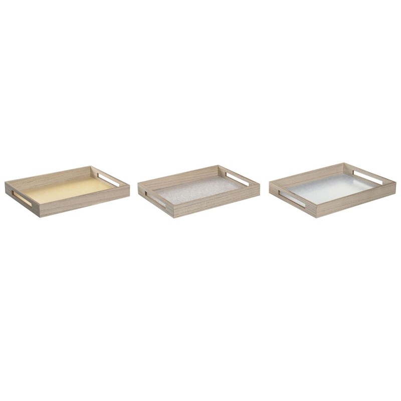 Vassoio per aperitivi DKD Home Decor Azzurro Rosa Giallo 3 Pezzi Legno MDF 40 x 30 x 5 cm Shabby Chic Vassoio per aperitivi DKD Home Decor Azzurro Rosa Giallo 3 Pezzi Legno MDF 40 x 30 x 5 cm Shabby Chic