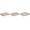 Vassoio per aperitivi DKD Home Decor Azzurro Rosa Giallo 3 Pezzi Legno MDF 40 x 30 x 5 cm Shabby Chic
