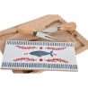 Set da Aperitivo DKD Home Decor 24,5 x 20 x 1,2 cm Rosso Azzurro Gres Mediterraneo Case