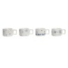Set di Tazze da Caffè DKD Home Decor Azzurro Bianco Metallo Dolomite 260 ml