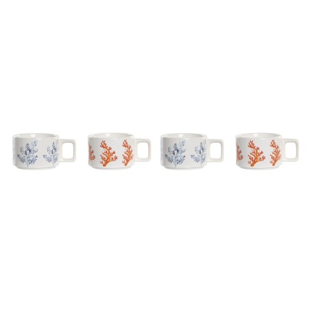 Set di Tazze da Caffè DKD Home Decor Azzurro Fucsia Metallo Dolomite 260 ml