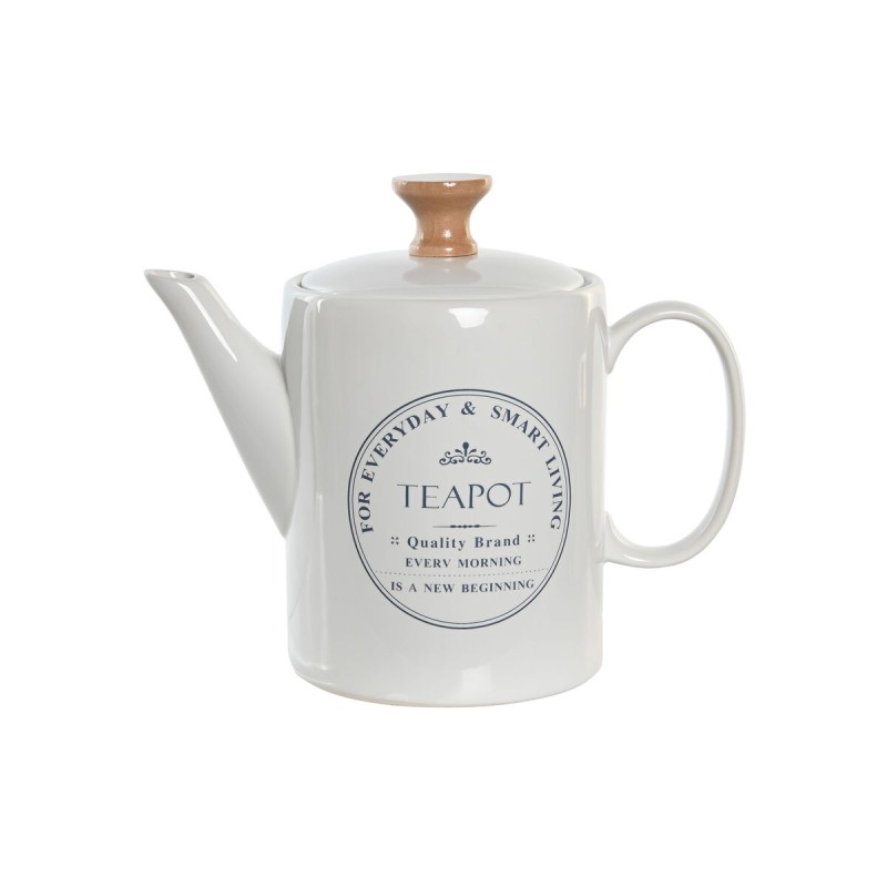 Teiera DKD Home Decor Bianco Gres 1 L Teiera DKD Home Decor Bianco Gres 1 L