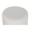 Poggiapiedi DKD Home Decor Bianco Nero Poliestere Legno MDF Scandi 60 x 60 x 45 cm (3 Unità)