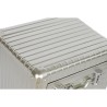 Comodino Home ESPRIT Argentato Metallo Legno MDF 46 x 39 x 63 cm