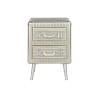 Comodino Home ESPRIT Argentato Metallo Legno MDF 46 x 39 x 63 cm