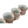 Set di Tazze da Caffè Home ESPRIT Marrone Gres 180 ml