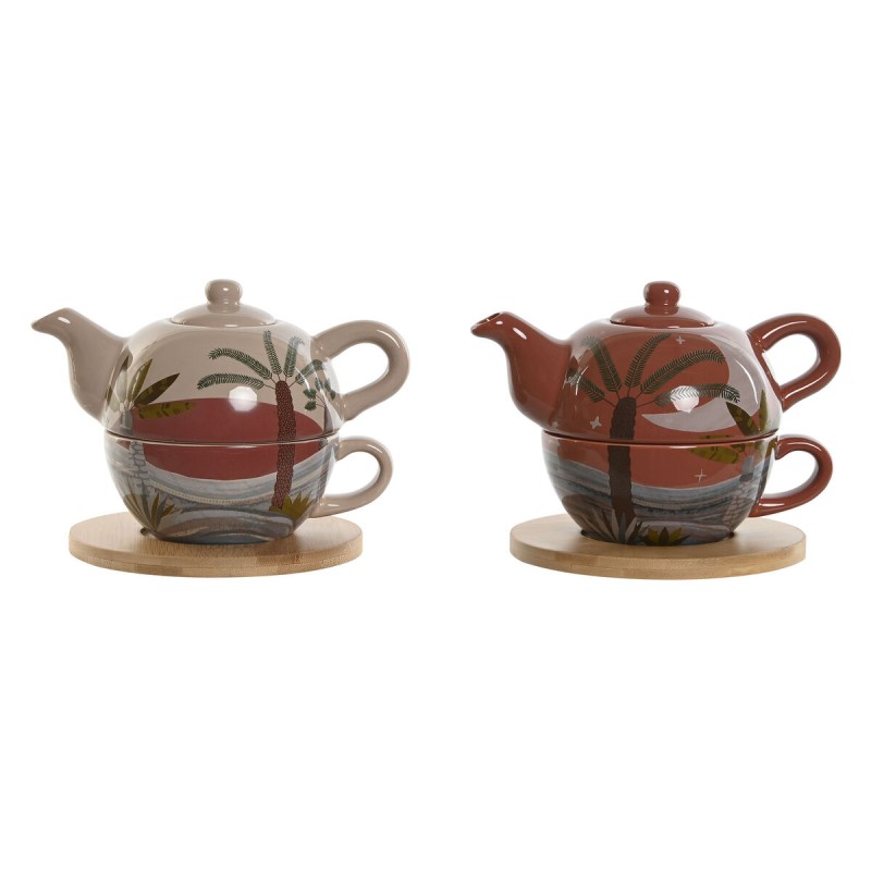 Teiera Home ESPRIT Bianco Beige Terracotta Rosa chiaro Dolomite 750 ml (2 Unità) Teiera Home ESPRIT Bianco Beige Terracotta Rosa chiaro Dolomite 750 ml (2 Unità)