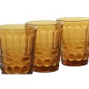 Set di Bicchieri Home ESPRIT Ambra Cristallo Con rilievo 240 ml (6 Unità)