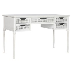Scrivania Home ESPRIT Bianco Metallo 122 x 50 x 76 cm