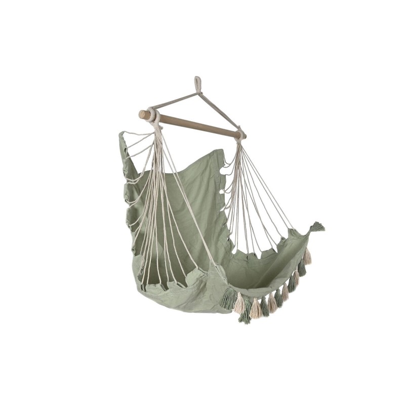 Sedia da giardino Home ESPRIT Verde Cotone Legno 100 x 50 x 135 cm Sedia da giardino Home ESPRIT Verde Cotone Legno 100 x 50 x 135 cm