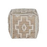 Poggiapiedi Home ESPRIT Bianco Naturale 45 x 45 x 45 cm