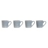 Set di 4 Tazze Mug Home ESPRIT Azzurro Gres 340 ml 13 x 9,5 x 9,2 cm Mandala