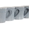 Set di 4 Tazze Mug Home ESPRIT Azzurro Gres 340 ml 13 x 9,5 x 9,2 cm Mandala